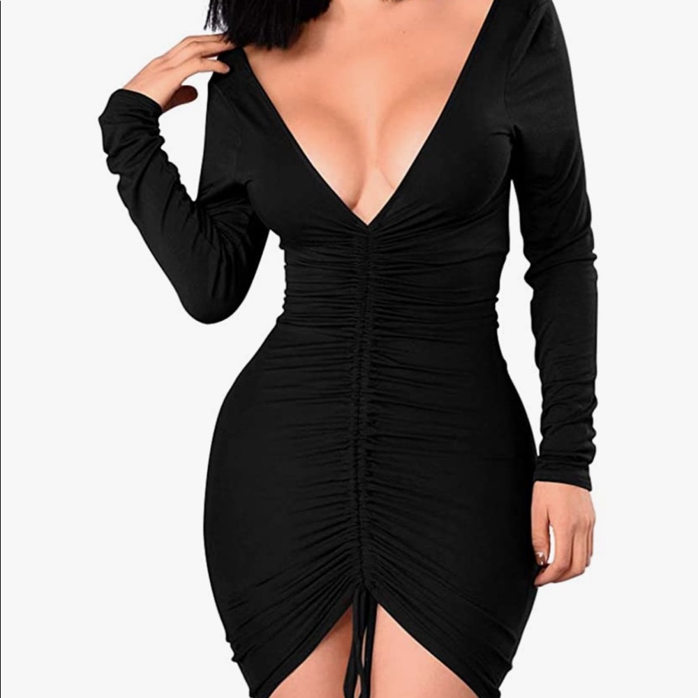 Bodycon dress with ruching